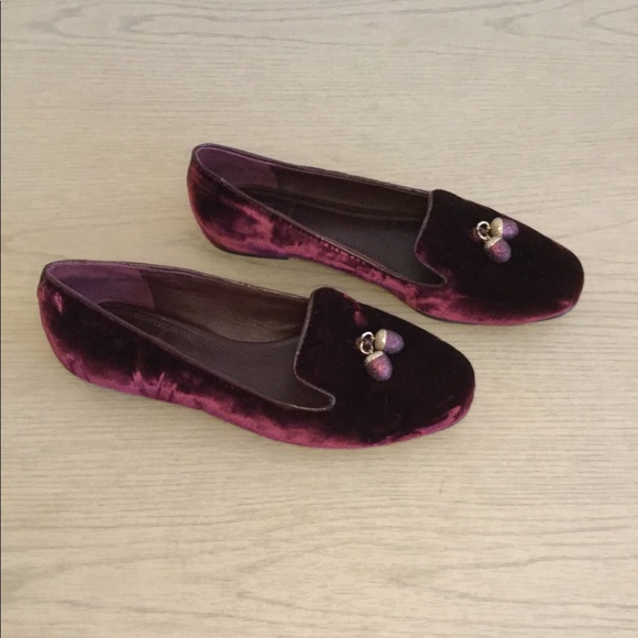 Tory Burch Velvet Loafers - Picture 2 of 6